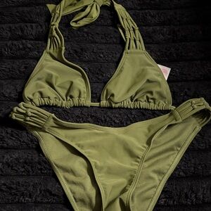 No Boundaries Olive Bikini Set